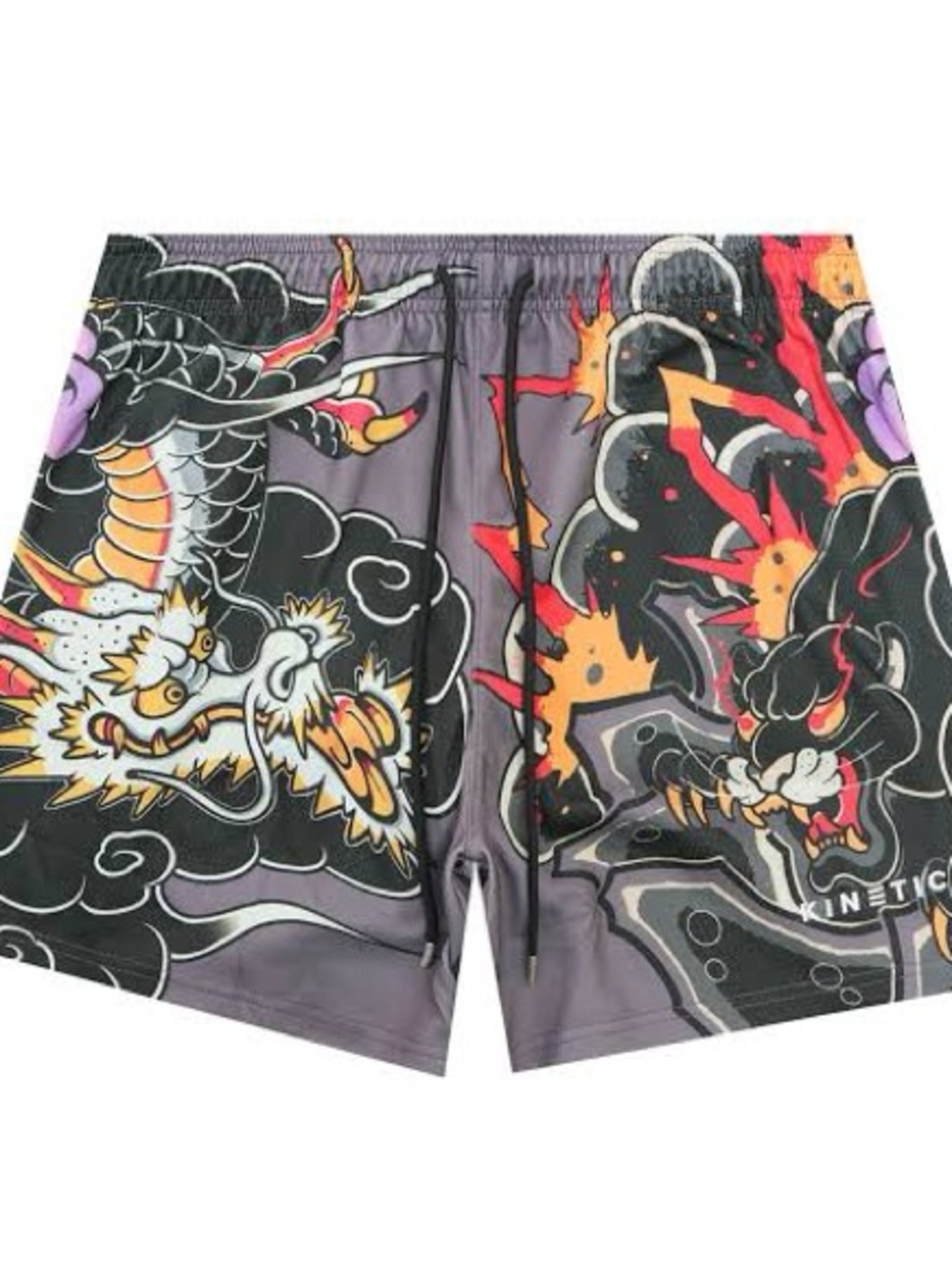 Kinetic Mens Shogun Fundamental Athletic Shorts Size M Japanese Traditional Tatt